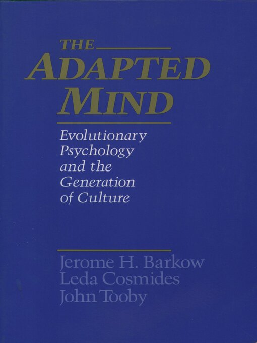 Title details for The Adapted Mind by Jerome H. Barkow - Available